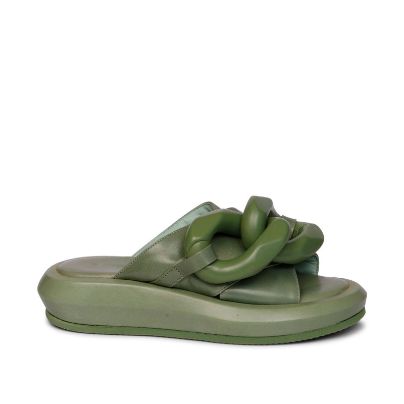Sandalo con catena atena Verde